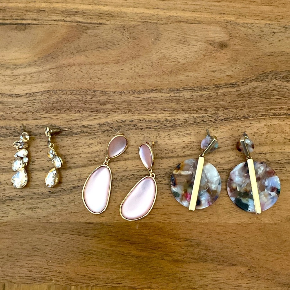 Bundle of Three Elegant Earrings